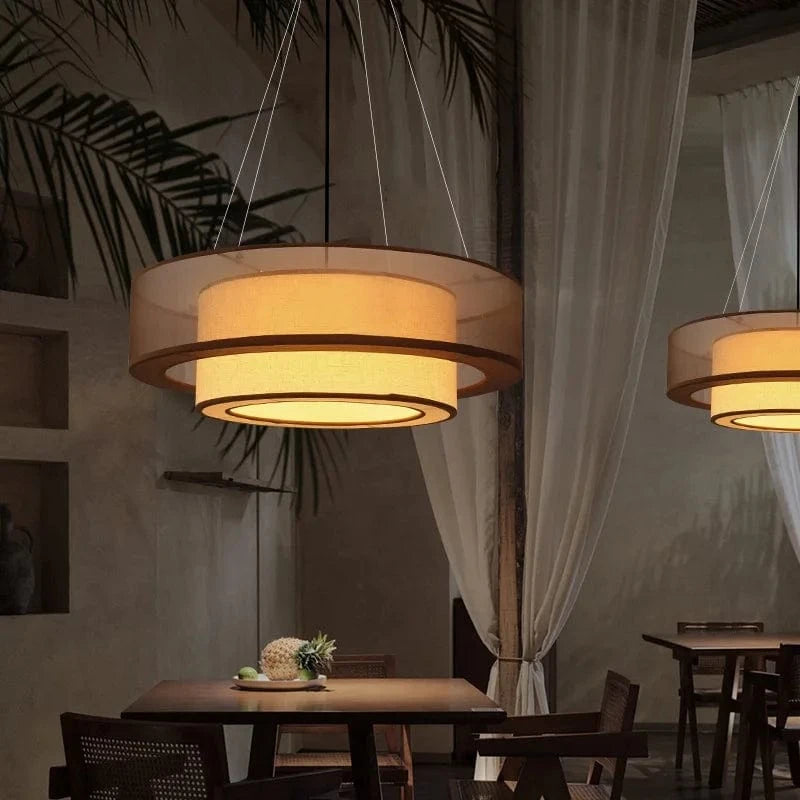 Suspension en tissu superposé