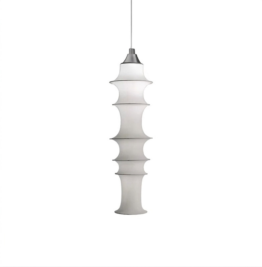 Suspension en tissu tube Japonais DIAMÈTRE 40cm - HAUTEUR 165cm / LUMIÈRE CHAUDE 3000K