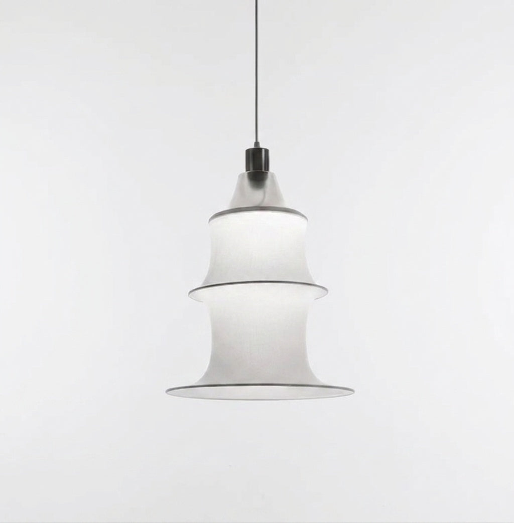 Suspension en tissu tube Japonais DIAMÈTRE 40cm - HAUTEUR 53cm / LUMIÈRE CHAUDE 3000K