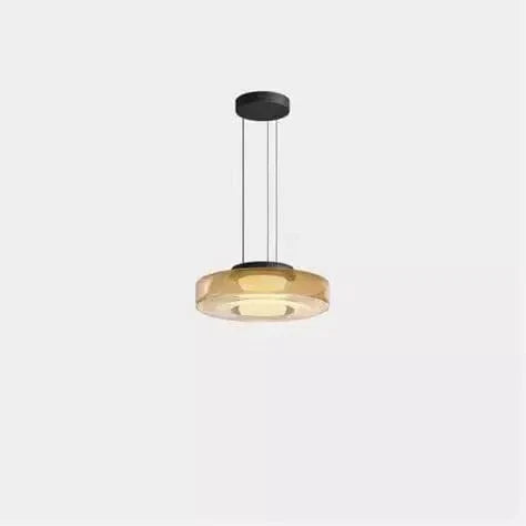 AMBRE 35cm / LUMIÈRE CHAUDE Suspension en verre design