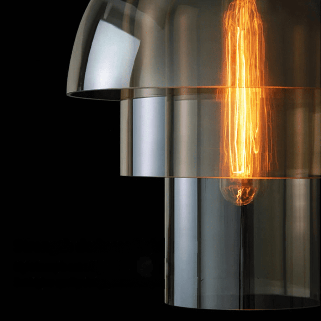 Suspension en verre fumé