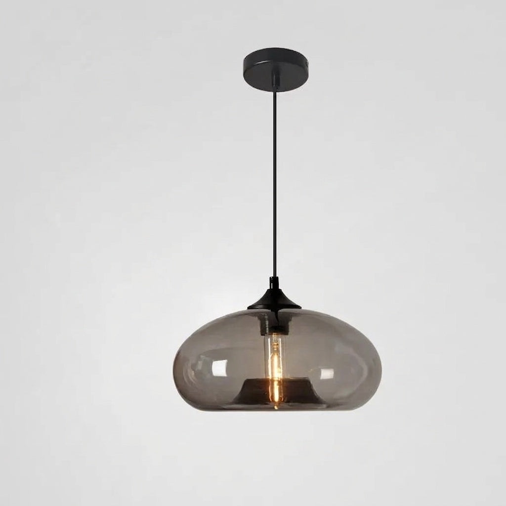 Suspension en verre soufflé Verre gris