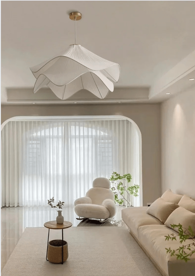 Suspension fleur blanche