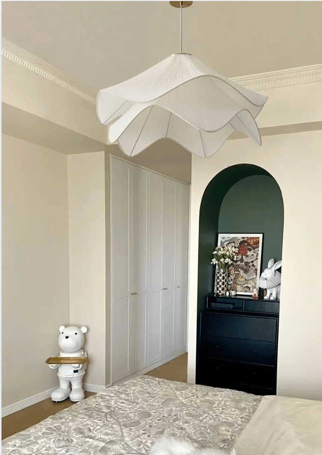 Suspension fleur blanche