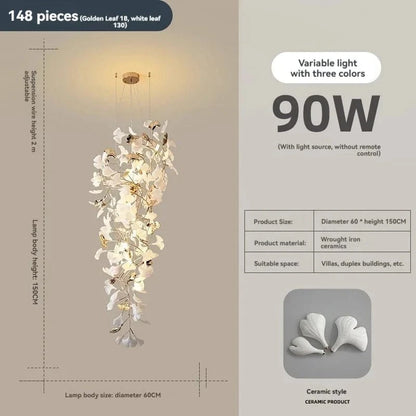 D60CM / Ceramic Suspension Florale Plafond Haut