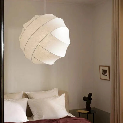 Suspension Japonaise en tissu boule