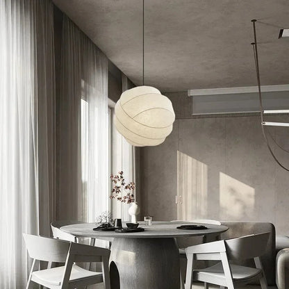 Suspension Japonaise en tissu boule