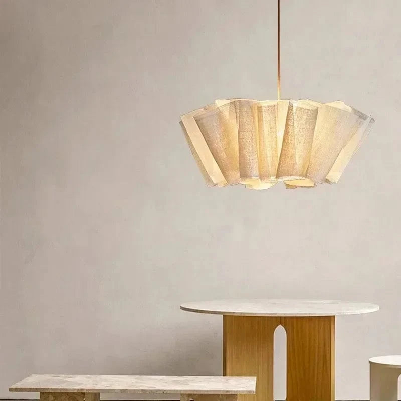 Suspension Japonaise en tissu fibre naturelle