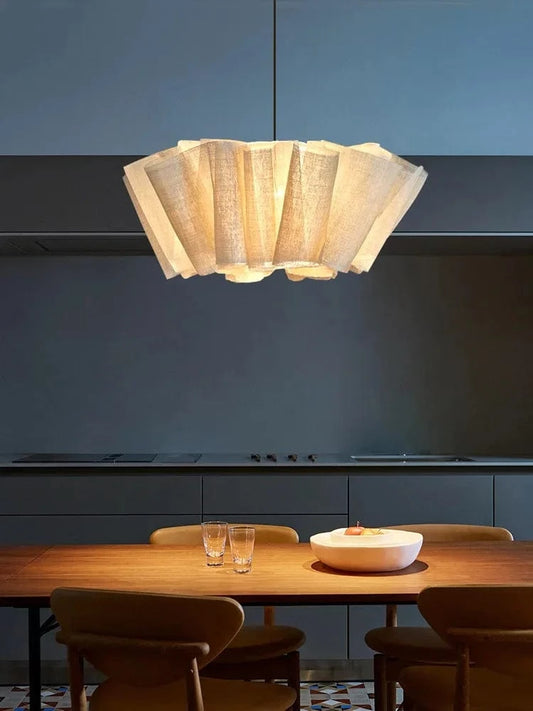 Suspension Japonaise en tissu fibre naturelle