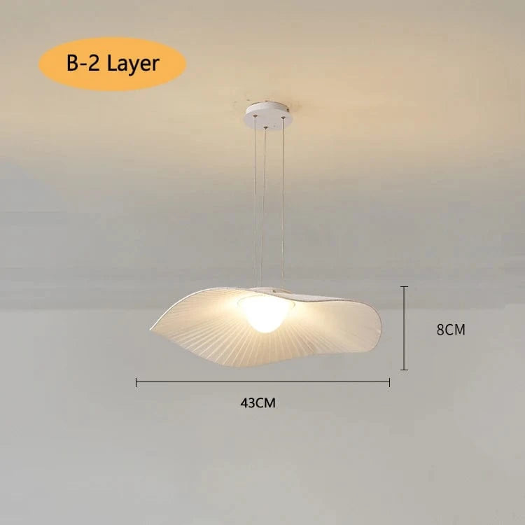 B 1Layer 43cm / 110V / RC Dimming Suspension japonaise en tissu | Vertige