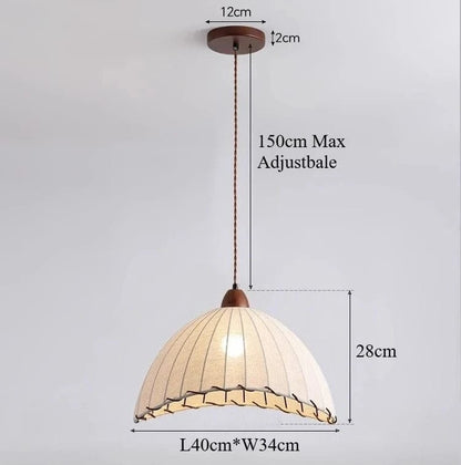 B 40x28cm / Netural Light Suspension Japonaise style ancien