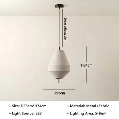 Style A / Natural light Suspension Japonaise style feutré