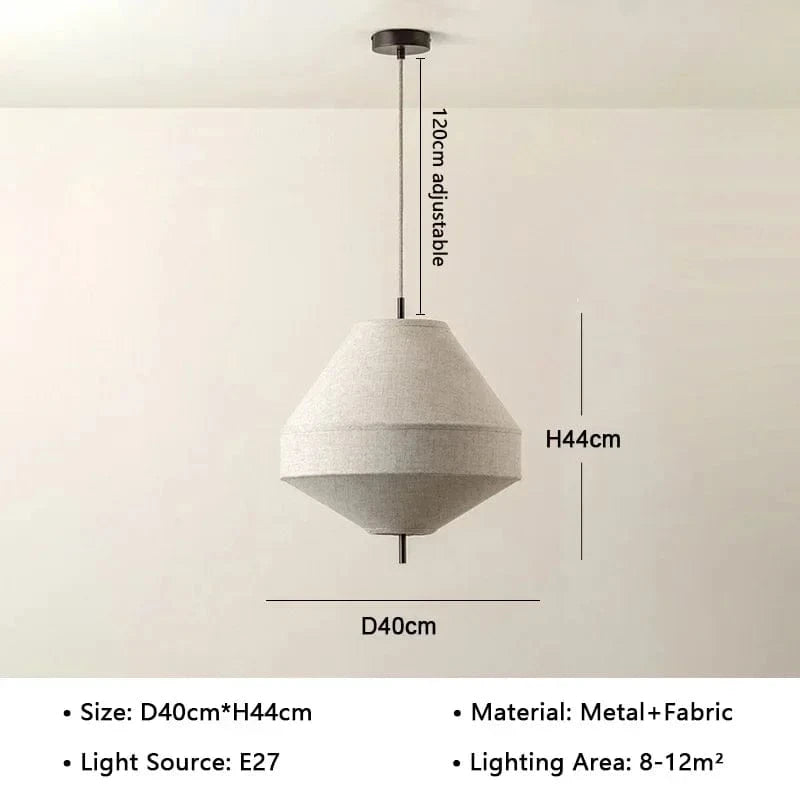 Style B / Natural light Suspension Japonaise style feutré
