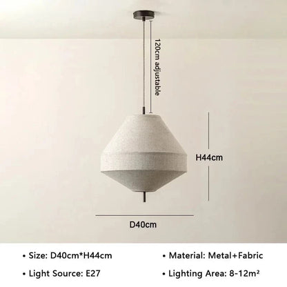 Style B / Natural light Suspension Japonaise style feutré