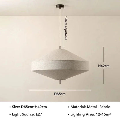 Style C / Natural light Suspension Japonaise style feutré