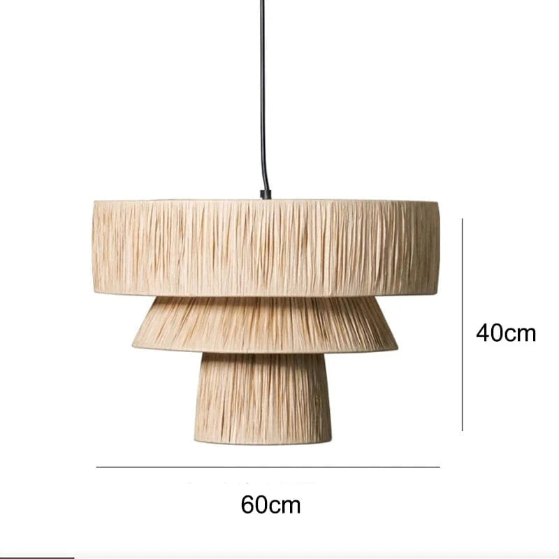 Style A 60cm Suspension japonaise tissu