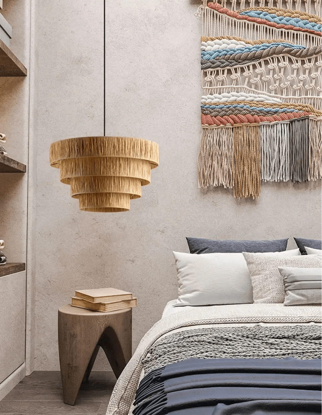 Suspension japonaise tissu