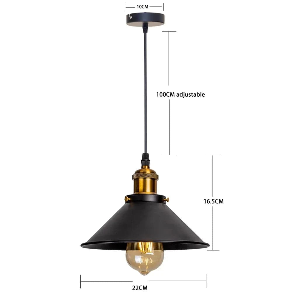 Suspension lampe industrielle