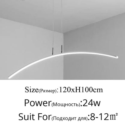 White QJ30 / Warm white Suspension LED Arc Dimmable