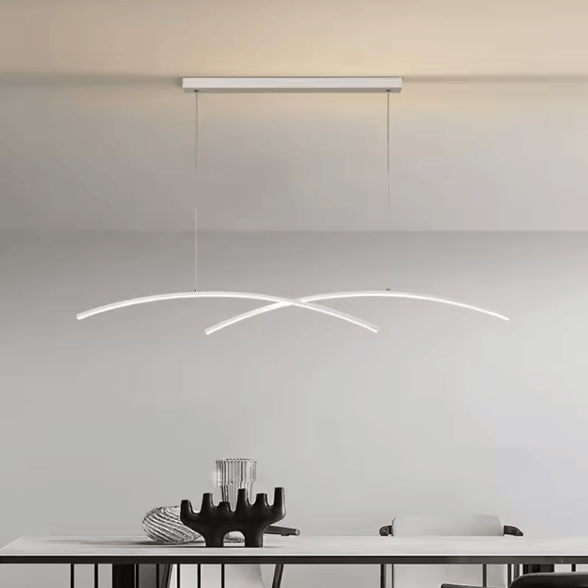 BLANC 120 CM / LUMIÈRE CHAUDE Suspension LED Arc Dimmable
