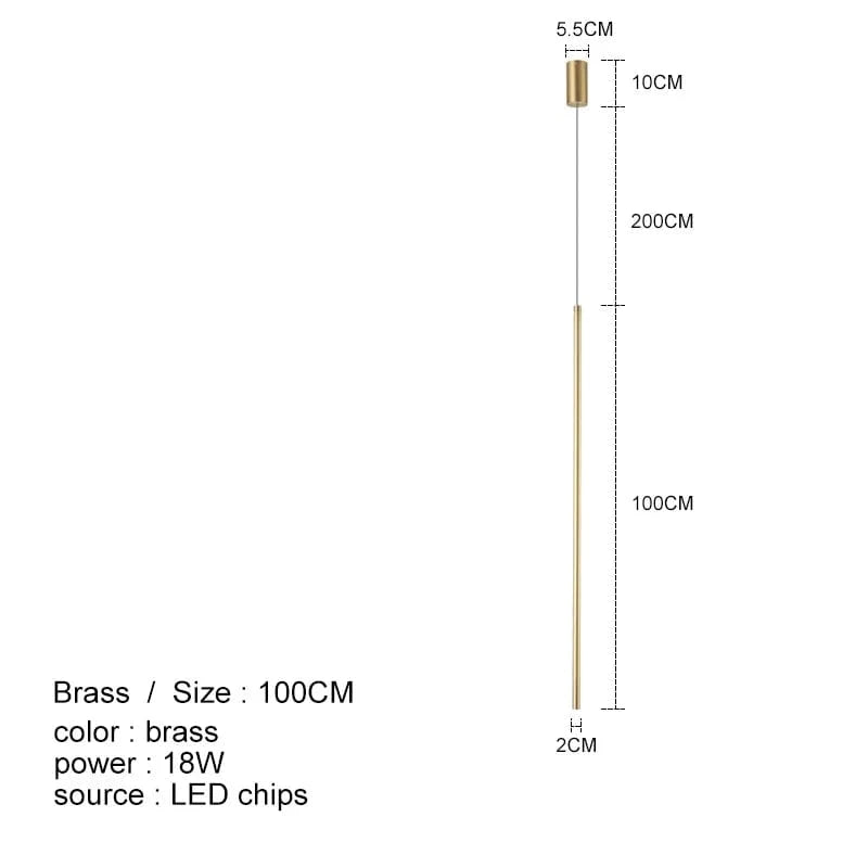 DORÉ 100CM / NEUTRE Suspension led chambre