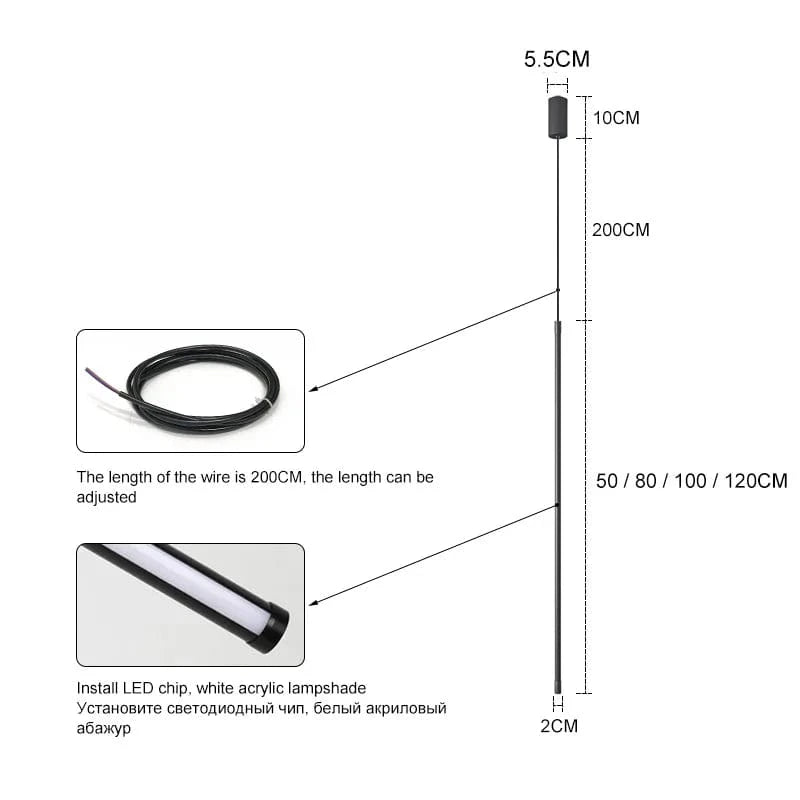 Suspension led chambre
