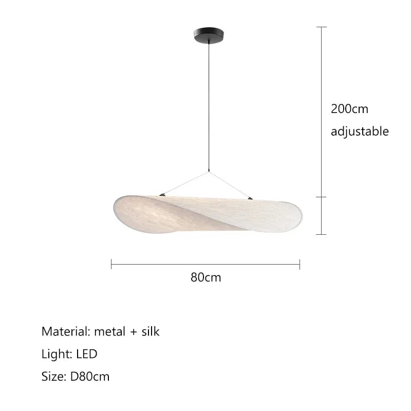 Suspension luminaire en tissu