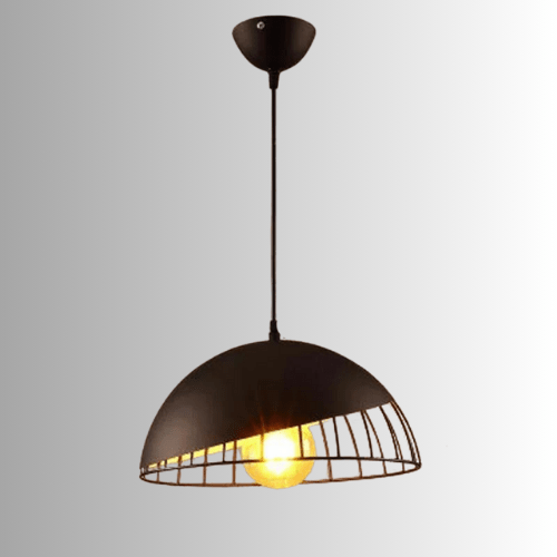 Suspension luminaire industriel noir