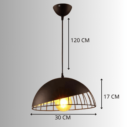 Suspension luminaire industriel noir