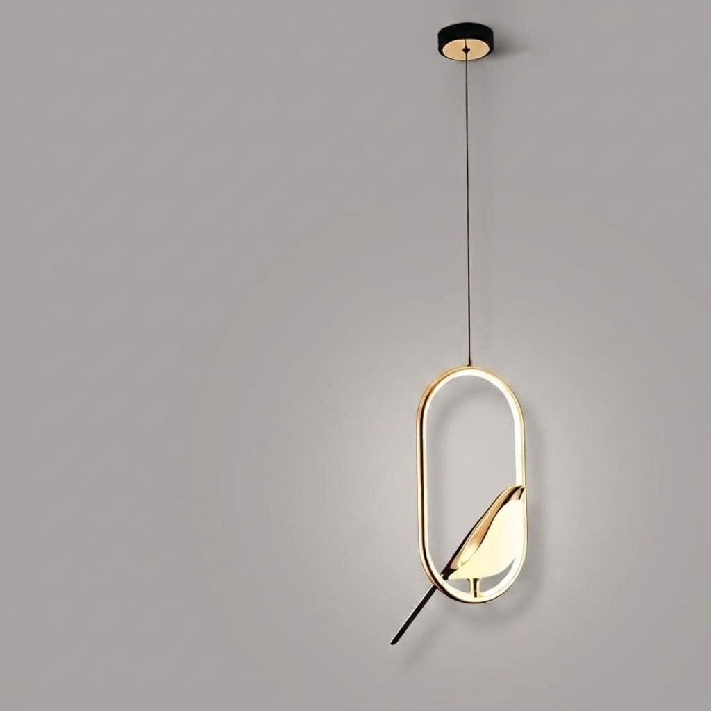 Suspension luminaire oiseau Ellipse-Gold / CHAUDE