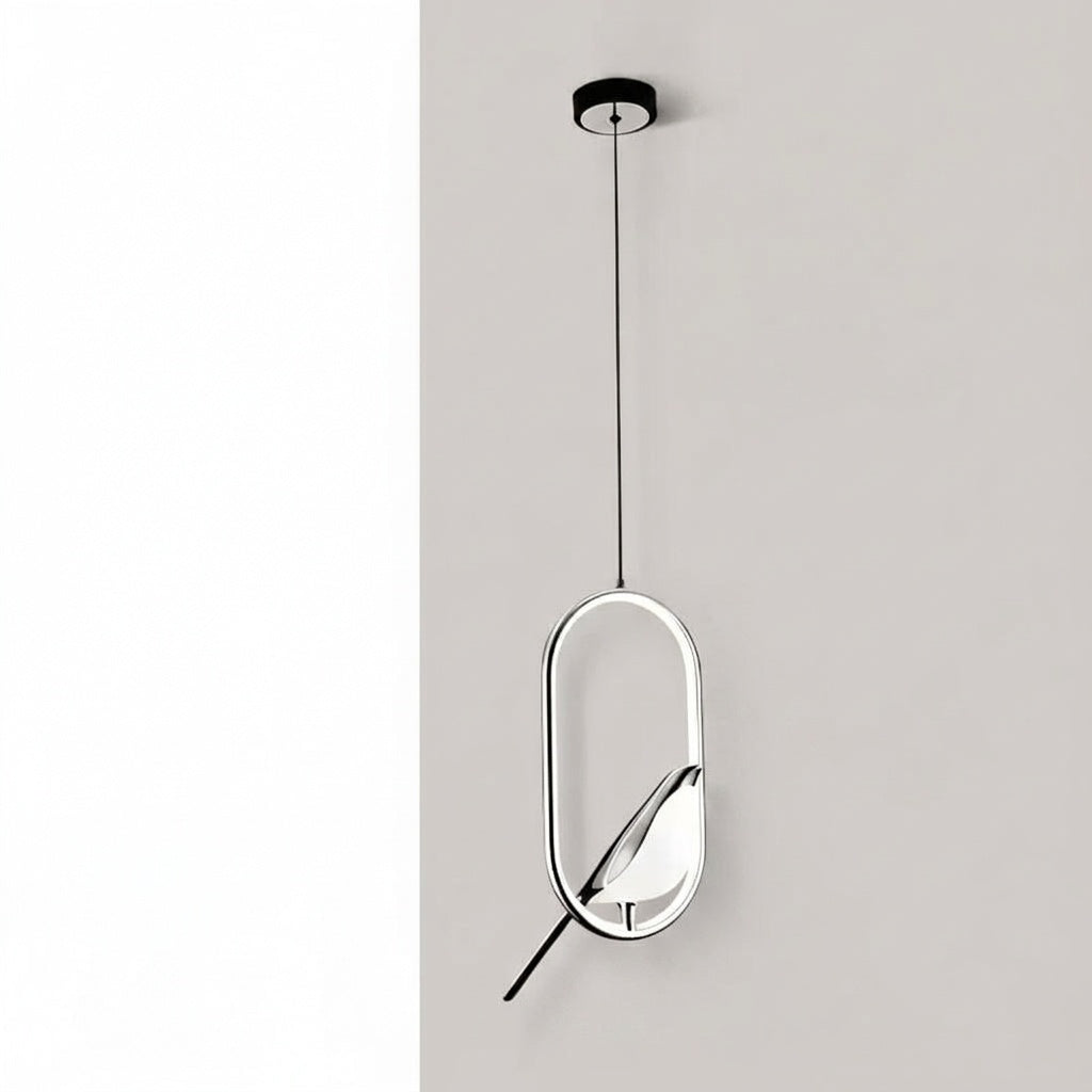 Suspension luminaire oiseau Ellipse-Silver / CHAUDE