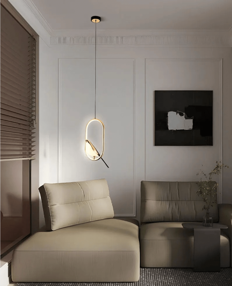 Suspension luminaire oiseau