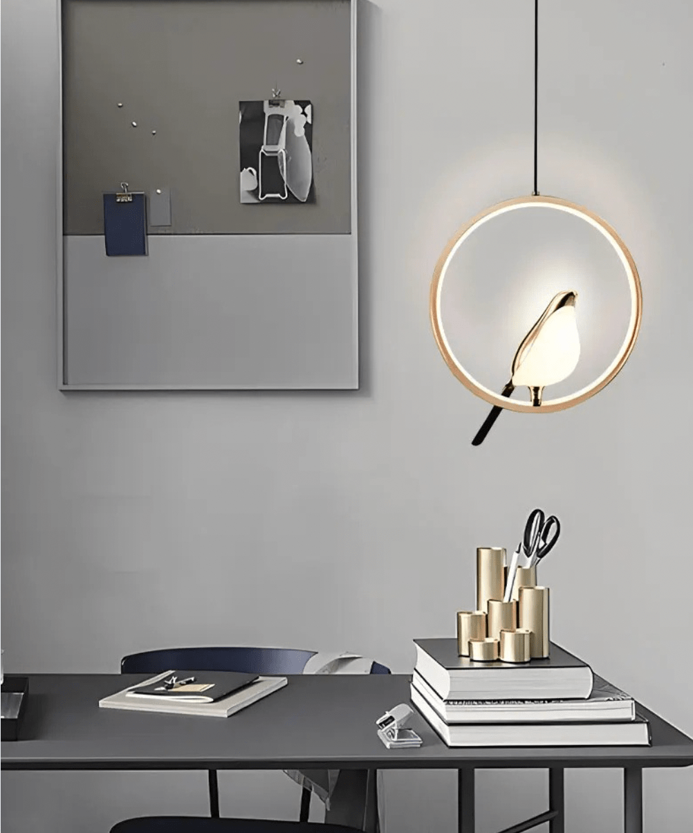 Suspension luminaire oiseau