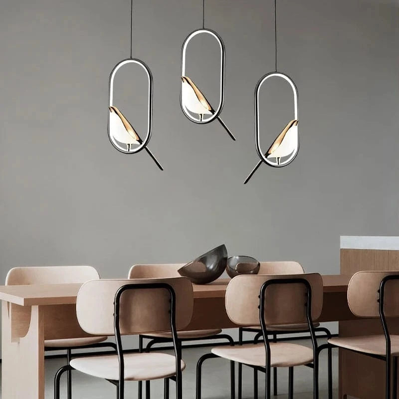 Suspension luminaire oiseau