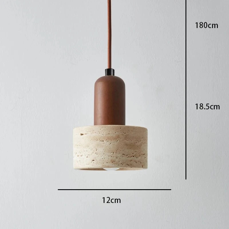 Dia 12x H16 CM Suspension luminaire pierre