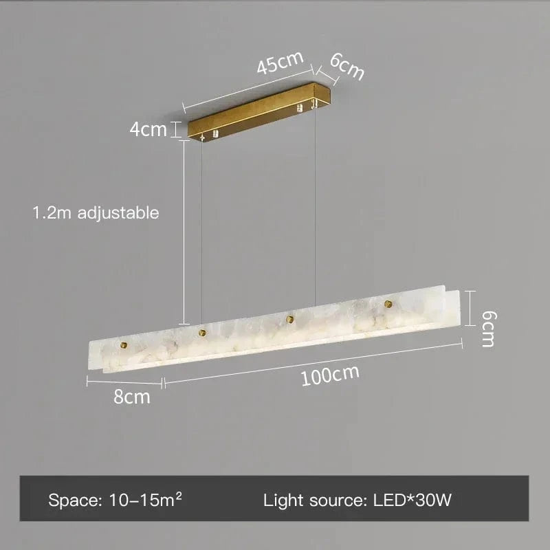 100 CM / TRICOLORE (CONTRÔLE TÉLÉCOMMANDE) Suspension marbre