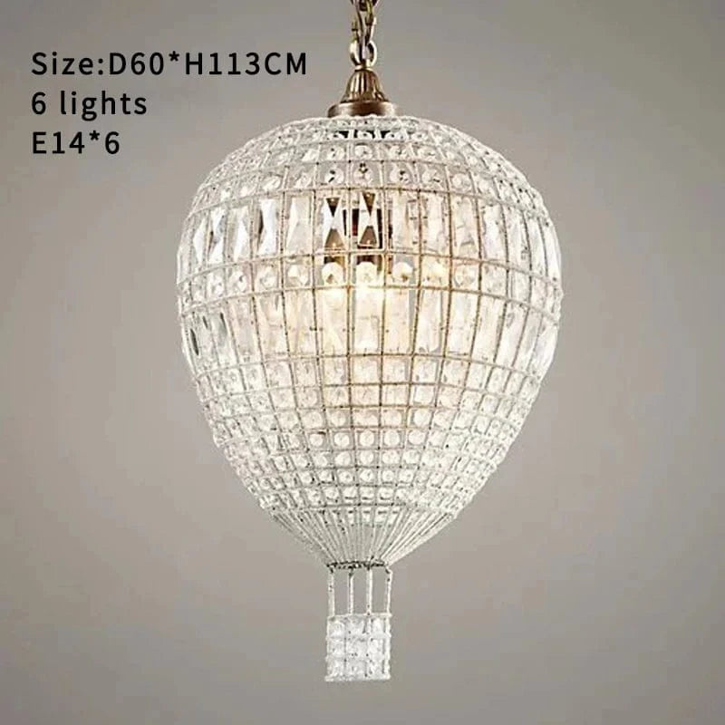 Big D60 H113cm Suspension montgolfière en cristal