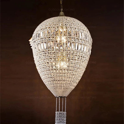 Suspension montgolfière en cristal