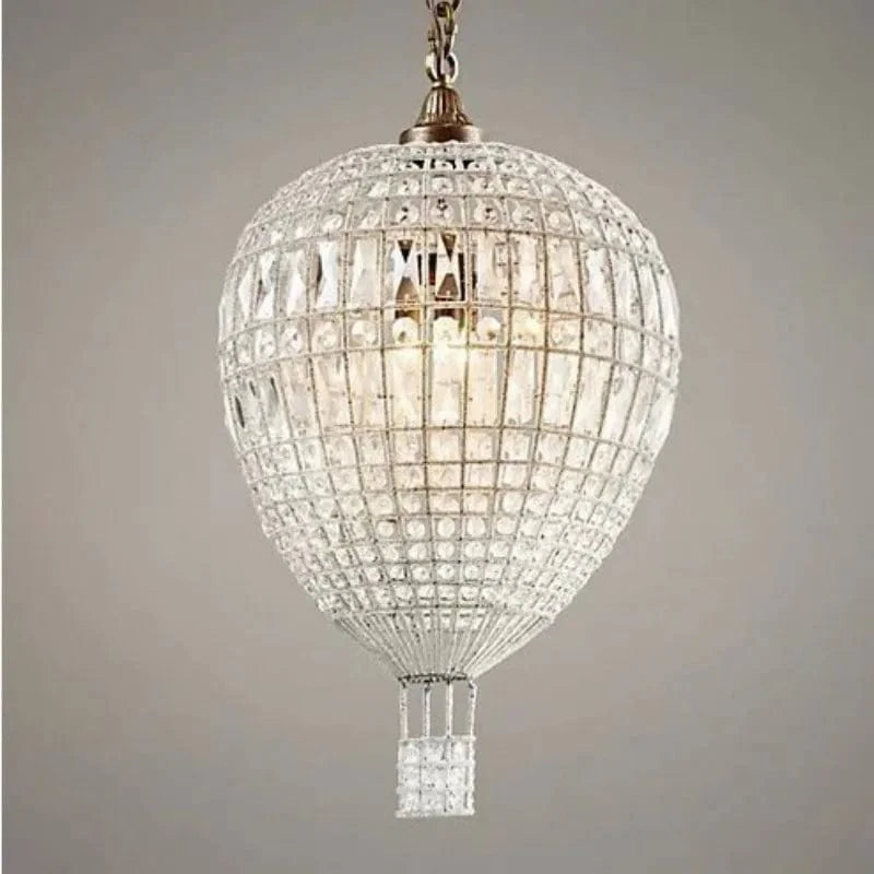 Suspension montgolfière en cristal