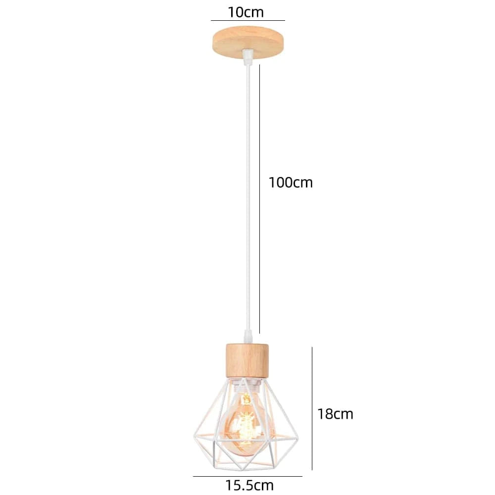 E2 Suspension multiple en bois et métal noir