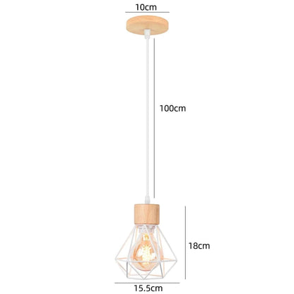 E2 Suspension multiple en bois et métal noir