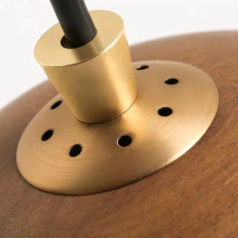 pendant -1 lamp / LED 5W(warm light) Suspension nordique bois et laiton doré