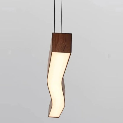 Suspension Plate barre led bois 120 CM