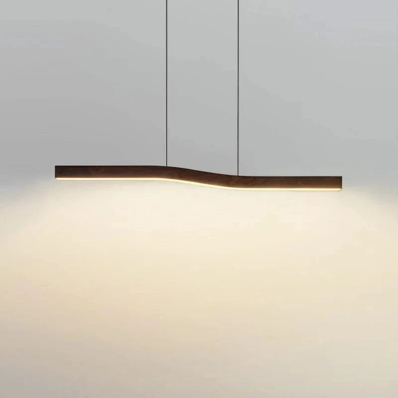 Suspension Plate barre led bois 120 CM