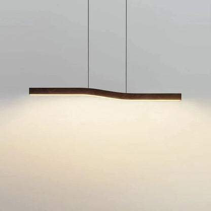 Suspension Plate barre led bois 120 CM