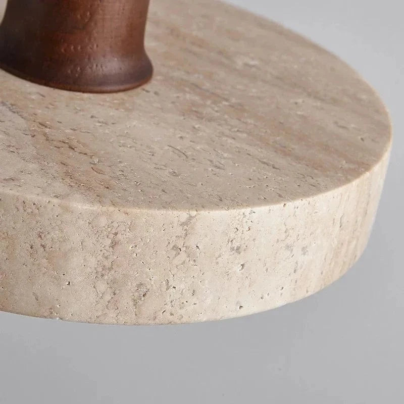 Suspension plate design travertin et bois