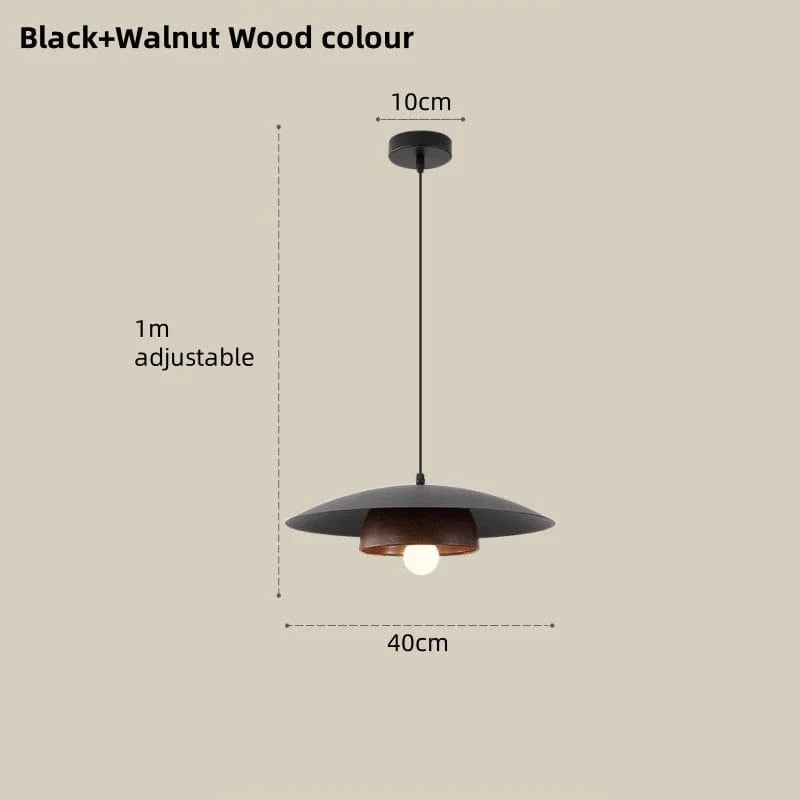 Black / Cold White Suspension plate scandinave en bois