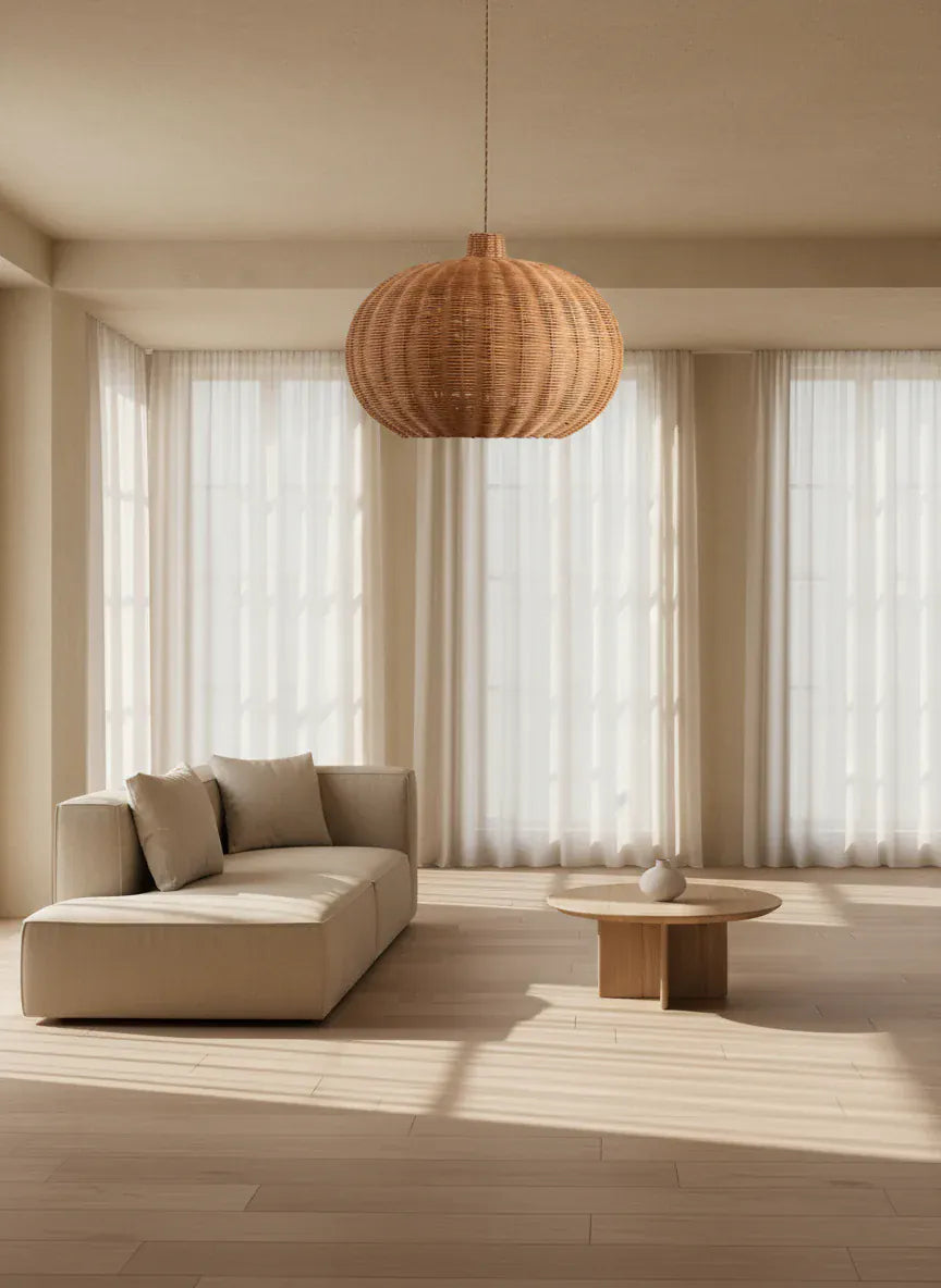 Suspension rotin boule