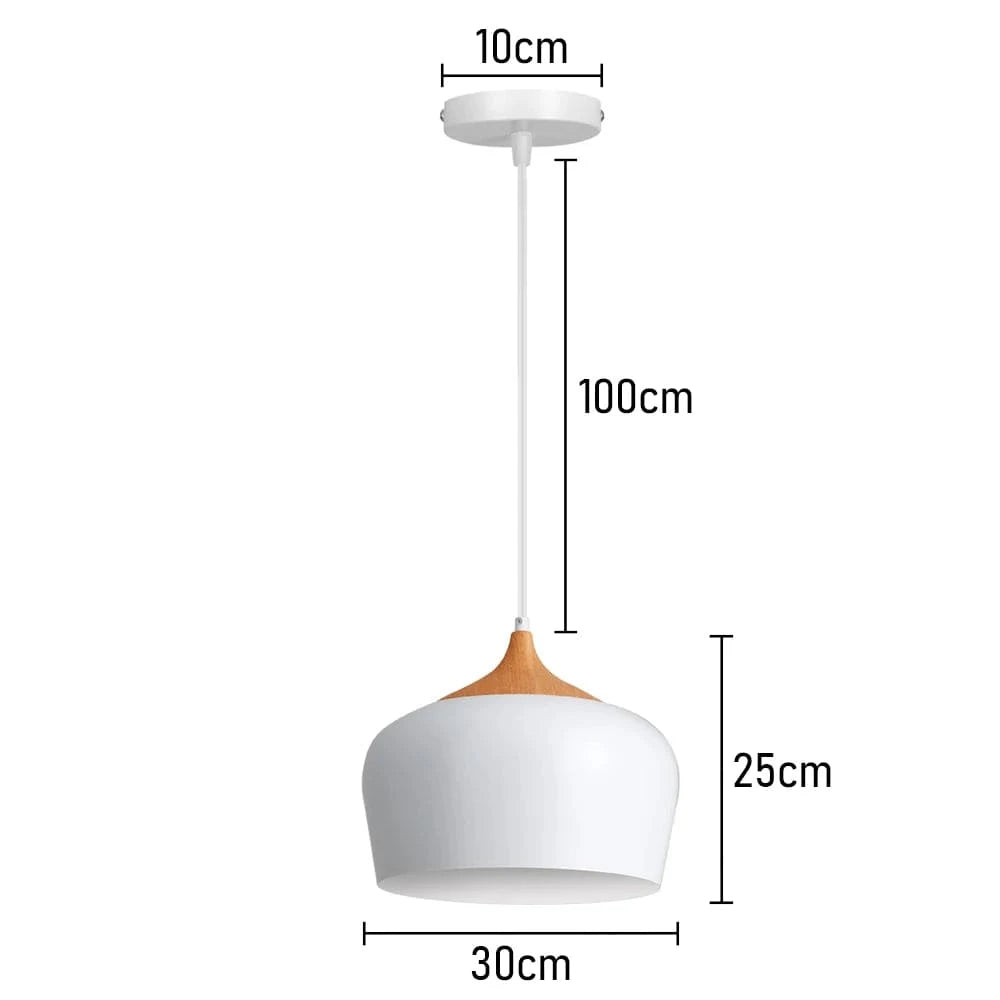 White Suspension scandinave bois et métal