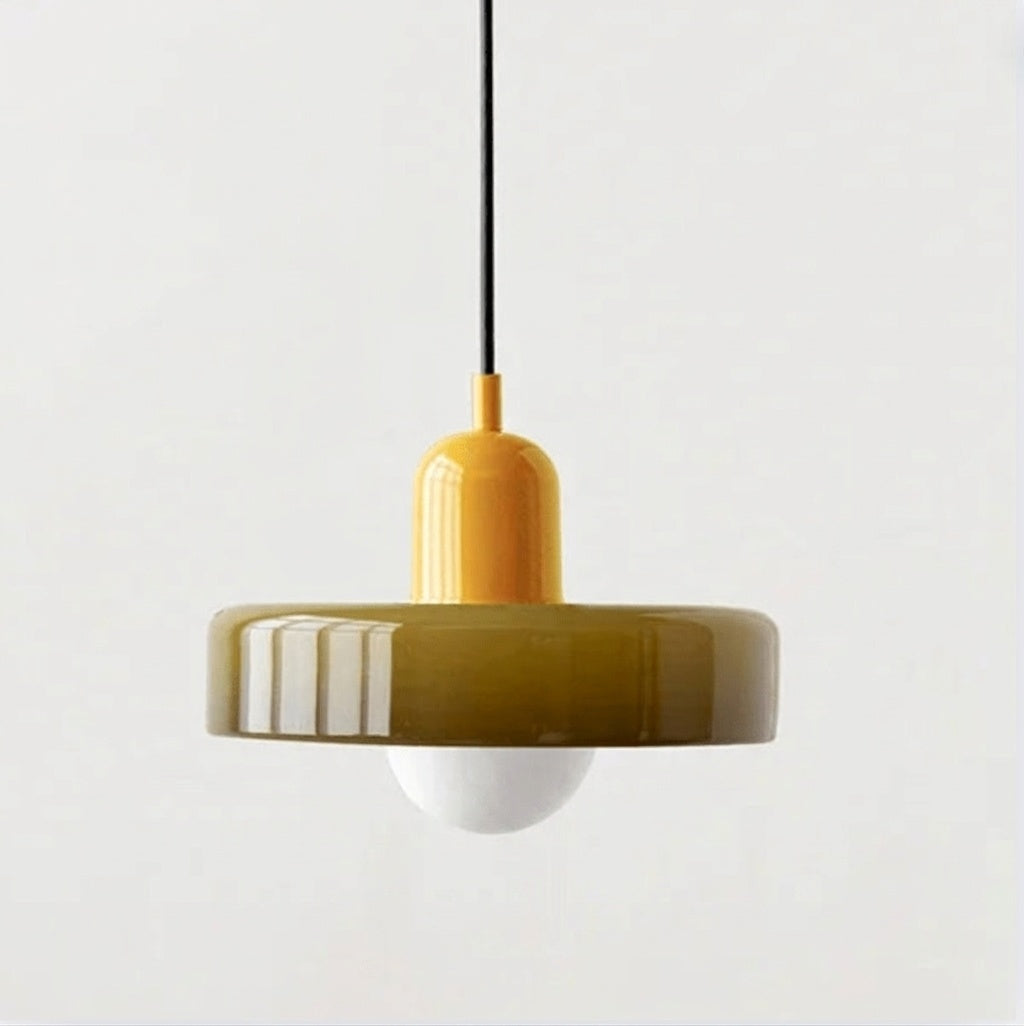 Suspension scandinave vintage ORANGE ET VERT / OUI